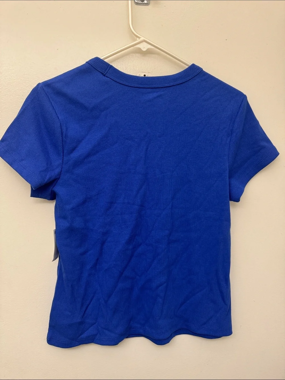 NWT Old Navy Snug fit Ribbed Blue Short Sleeve Tee in Large